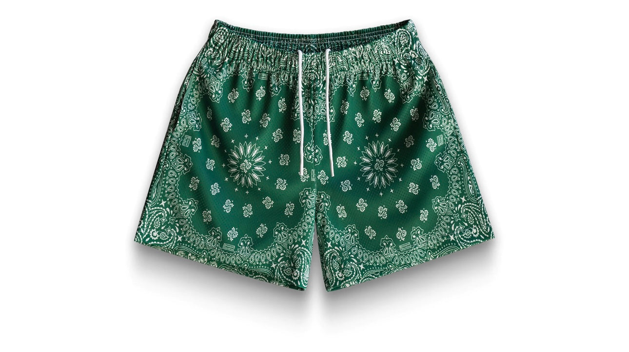 Paisley Shorts Green